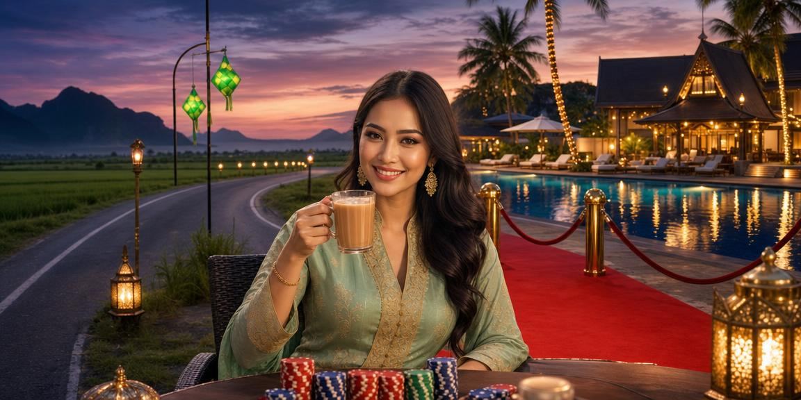 Pemainan poker dalam suasana Hari Raya di Malaysia